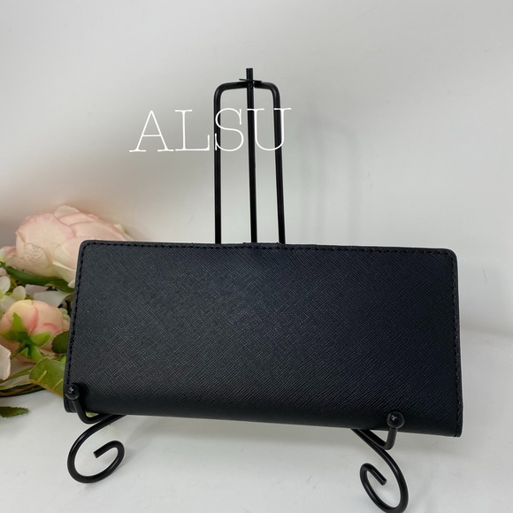 Michael Kors Flat Slim Bifolder Black Leather - Picture 2 of 4